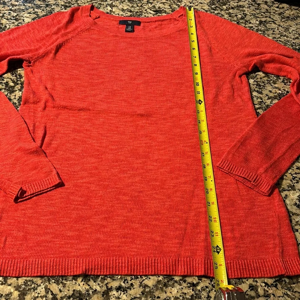 Gap lightweight knitting sweater cotton Sz M heather orange - Picture 10 of 13